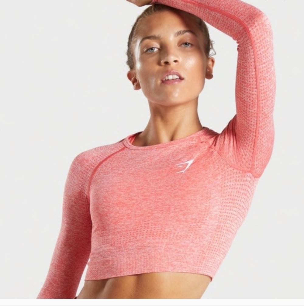 Gymshark Vital Pink Peach Crop Top